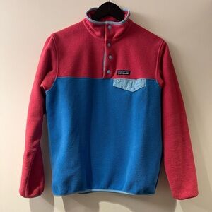 Patagonia Synchilla half Snap women’s small pink/blue